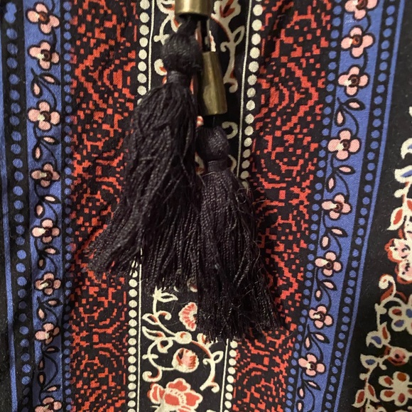 BOHO PEASANT SHIRT MULTI COLOUR SIZE LARGE - Picture 5 of 8